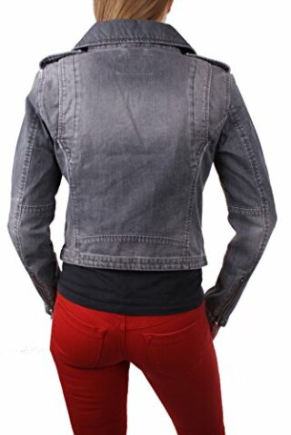 Diesel R-Lupus Giacca Jeansjacke Damen, Grau