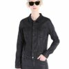 Diesel R-Pesc Giacca Jeansjacke Damen, Schwarz