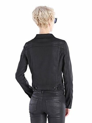 Diesel R-Pesc Giacca Jeansjacke Damen, Schwarz