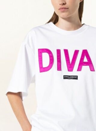 Dolce&Gabbana Diva T-Shirts Damen, Weiß
