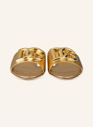 Dolce&Gabbana Pantoletten Damen, Gold