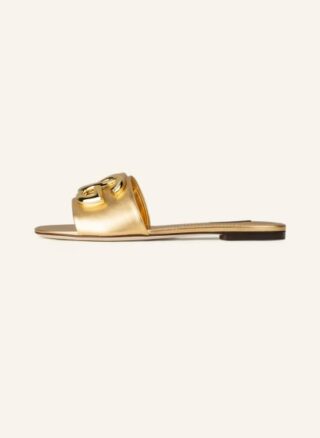 Dolce&Gabbana Pantoletten Damen, Gold