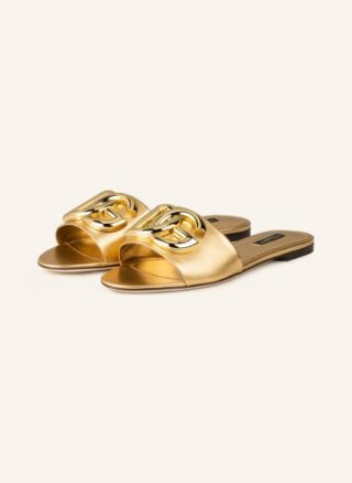 Dolce&Gabbana Pantoletten Damen, Gold
