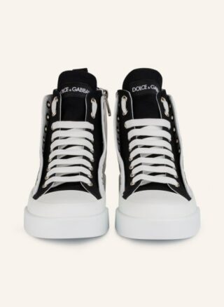 Dolce&Gabbana Portofino Hightop-Sneaker Damen, Schwarz
