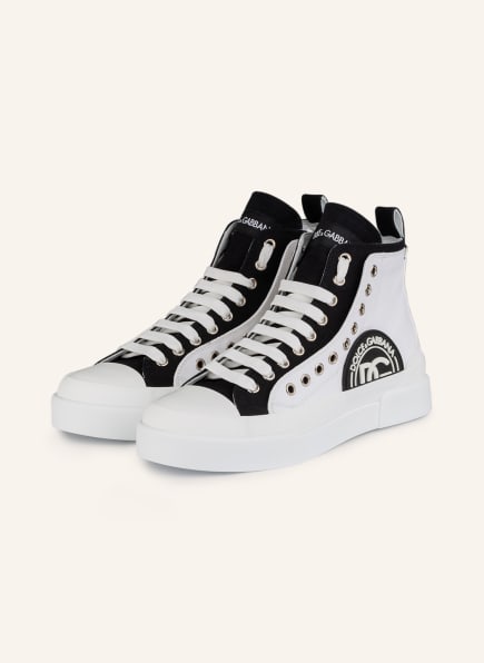Dolce&Gabbana Portofino Hightop-Sneaker Damen, Schwarz