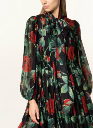 Dolce&Gabbana Seidenkleid Damen, Grün