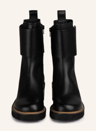 Donna Carolina Biker Boots Damen, Schwarz