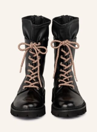 Donna Carolina Schnürboots Damen, Schwarz