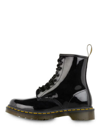 Dr. Martens 1460 Patent Lack-Schnürboots Damen, Schwarz