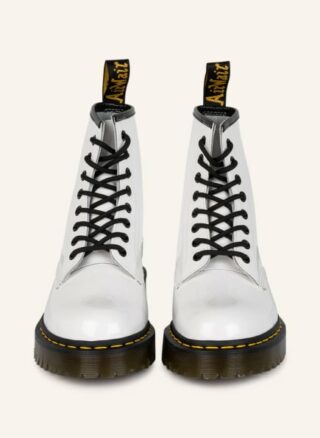 Dr. Martens 1460 Patent Lamper Biker Boots Damen, Weiß
