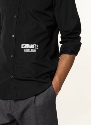Dsquared2 Ceresio Dan Casual-Hemd Herren, Schwarz