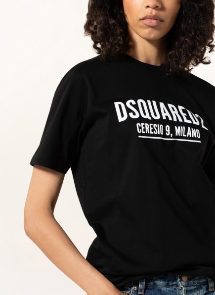 Dsquared2 Ceresio Renny T-Shirts Damen, Schwarz Dsquared2 Ceresio Renny T-Shirts Damen, Schwarz