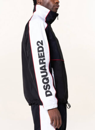 Dsquared2 Combo Moto Bomber Blouson Herren, Schwarz