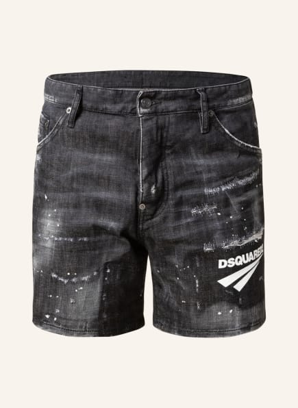 Dsquared2 Dan Jeans-Shorts Herren, Schwarz