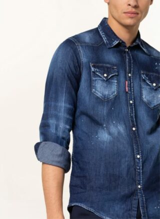 Dsquared2 Jeanshemd Herren, Blau