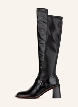 ELVIO ZANON Overknee-Stiefel Damen, Schwarz