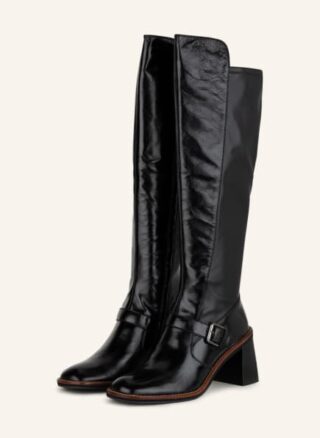 ELVIO ZANON Overknee-Stiefel Damen, Schwarz