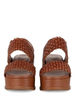ELVIO ZANON Plateau-Sandalen Damen, Braun