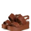 ELVIO ZANON Plateau-Sandalen Damen, Braun