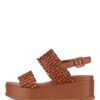 ELVIO ZANON Plateau-Sandalen Damen, Braun