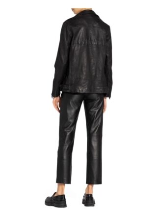 ER ELIAS RUMELIS Erdakota Lederjacke Damen, Schwarz