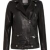 ER ELIAS RUMELIS Erdakota Lederjacke Damen, Schwarz