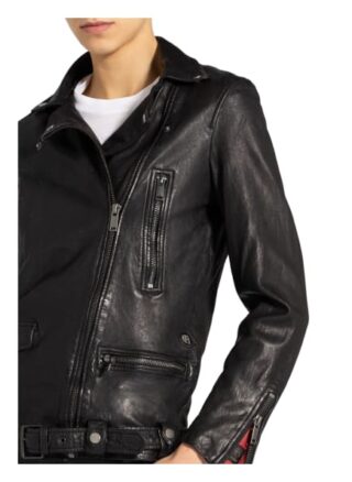 ER ELIAS RUMELIS Erdakota Lederjacke Damen, Schwarz
