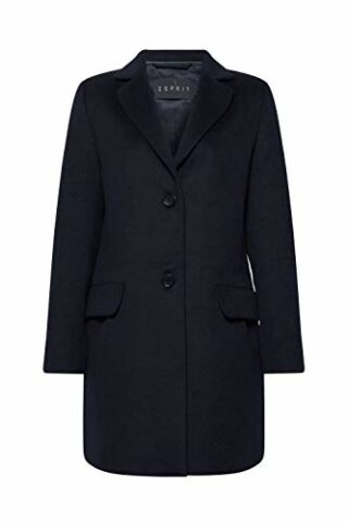ESPRIT 089Eo1G010 Wollmantel Damen, Blau