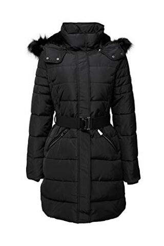 ESPRIT 090EE1G305 Steppmantel Damen, Schwarz