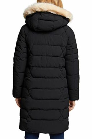 ESPRIT 090EE1G309 Steppmantel Damen, Schwarz