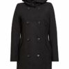ESPRIT 090EE1G351 Mantel Damen, Schwarz