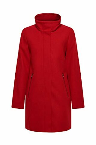 ESPRIT 099Ee1G014S Wollmantel Damen, Rot