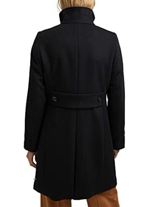 ESPRIT 991EO1G309 Wollmantel Damen, Schwarz