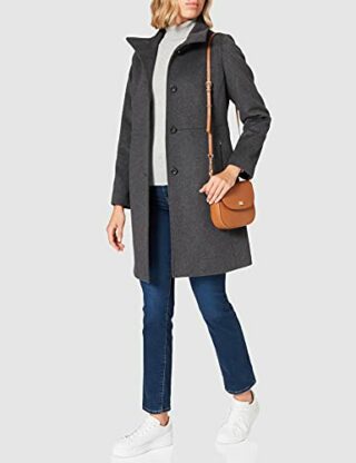 ESPRIT 991EO1G310 Mantel Damen, Grau