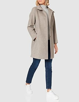 ESPRIT 991EO1G311 Wollmantel Damen, Grau