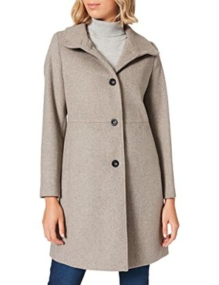 ESPRIT 991EO1G311 Wollmantel Damen, Grau