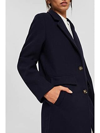 ESPRIT Wollmantel Damen, Schwarz