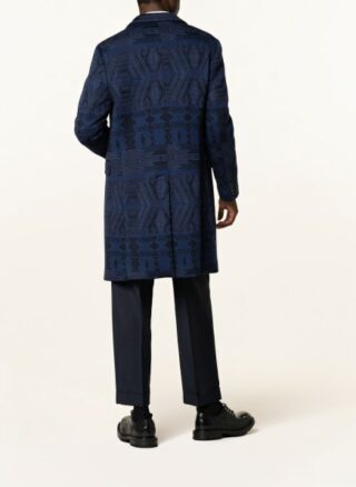 ETRO Wollmantel Herren, Blau