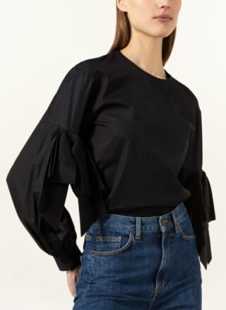 EVA MANN Eva Blusenshirt Damen, Schwarz