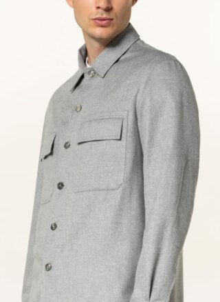Ermenegildo Zegna Overshirt Herren, Grau