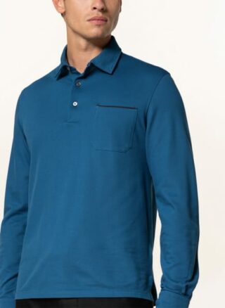 Ermenegildo Zegna Pique-Poloshirt Herren, Blau