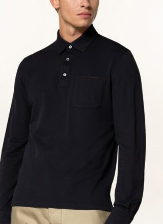 Ermenegildo Zegna Pique-Poloshirt Herren, Blau