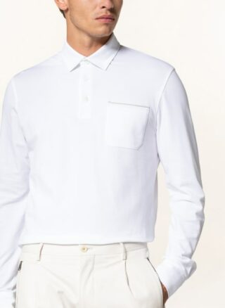 Ermenegildo Zegna Pique-Poloshirt Herren, Weiß