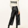 Esprit Leder-Culotte Damen, Schwarz