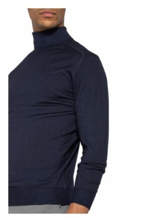 FEDELI Rollkragenpullover Herren, Blau