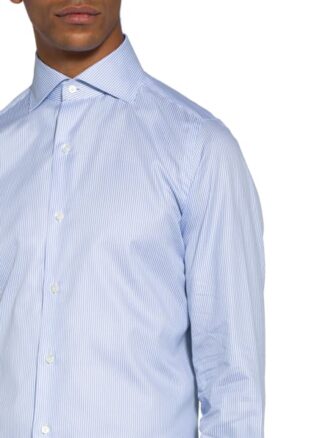 FINAMORE 1925 Napoli Business-Hemd Herren, Blau