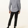FINAMORE 1925 Tokyo Flanellhemd Herren, Blau