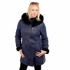 FOX FASHION Ledermantel Damen, Blau