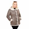 FOX FASHION Ledermantel Damen, Braun