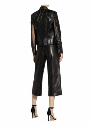 FRANK LYMAN Lyman Lederjacke Damen, Schwarz